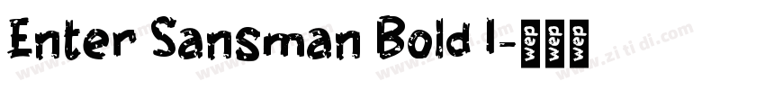 Enter Sansman Bold I字体转换
